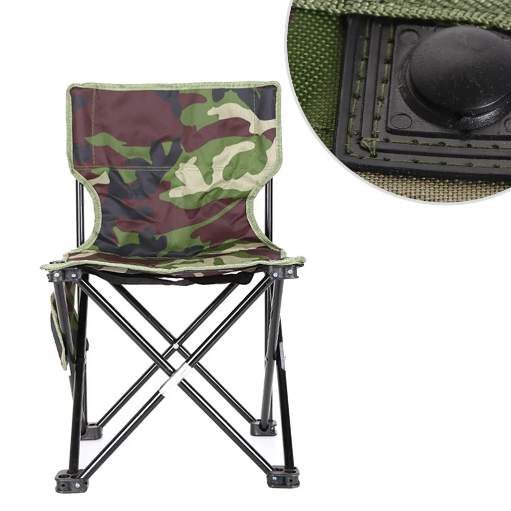 

Fashion Camouflage Folding Chair Light Portable Casual Fishing Chair Outdoor Camping Beach Chair (Small, Random Pattern)