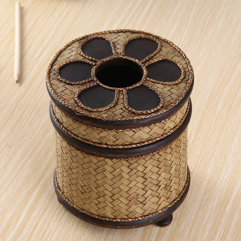 WHYOU бамбуковая тканевая коробка для хранения салфеток винтажная Юго-Восточная