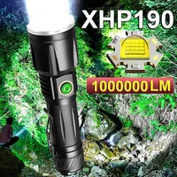 Супер XHP190 Самый мощный светодиодный фонарик XHP90 Usb Мощный фонарик Перезаряжаемый тактический фонарик 18650 Ручная рабочая лампа