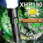 Супер XHP190 Самый мощный светодиодный фонарик XHP90 Usb Мощный фонарик Перезаряжаемый тактический фонарик 18650 Ручная рабочая лампа