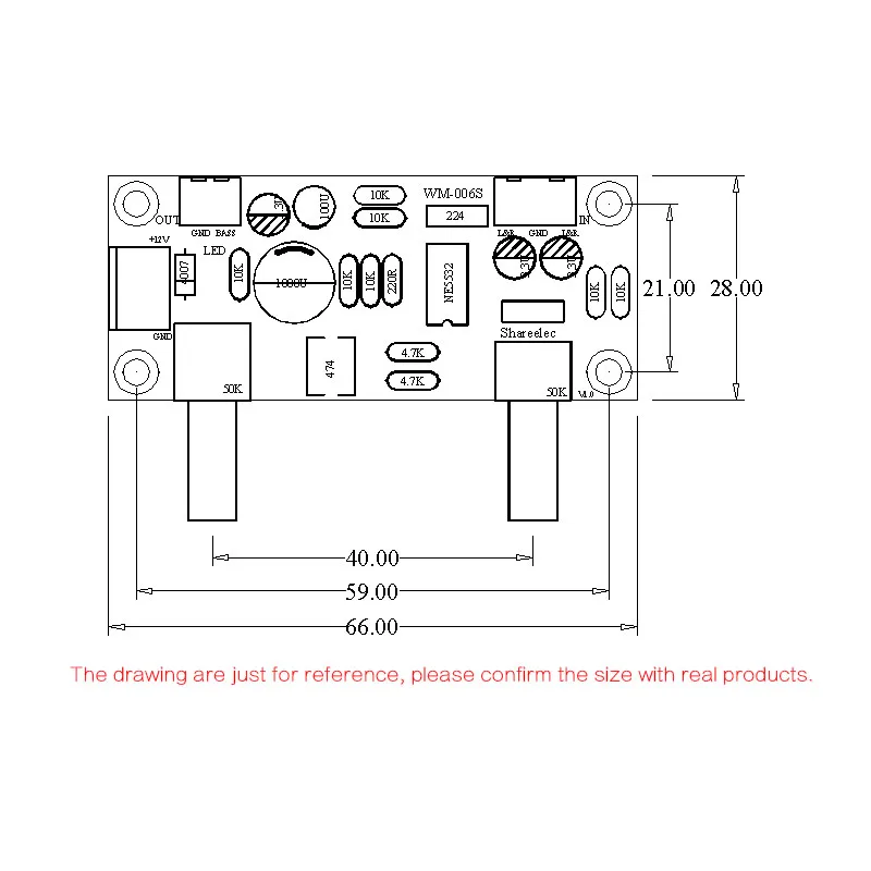 

Low Pass Filter Bass Subwoofer Pre-AMP Amplifier Board Dual Power NE5532 Low Pass Filter Bass Preamplifier DIY Kit