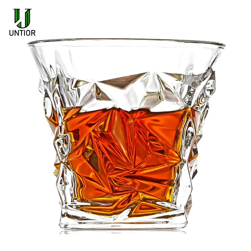 Прозрачный стеклянный стакан для виски UNTIOR 10 унций элегантный витой Бурбона