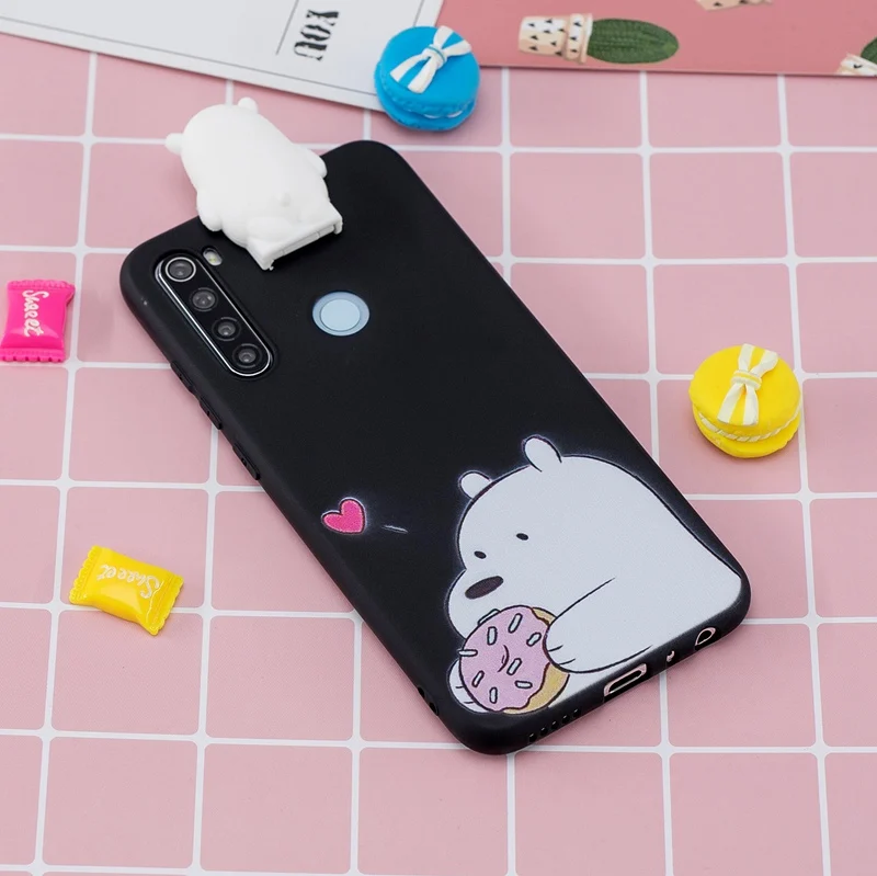 3D Cartoon Rabbit Stand Toys Redmi Note 8T Case For Xiaomi Silicone Dolls Soft Cover Xiomi |