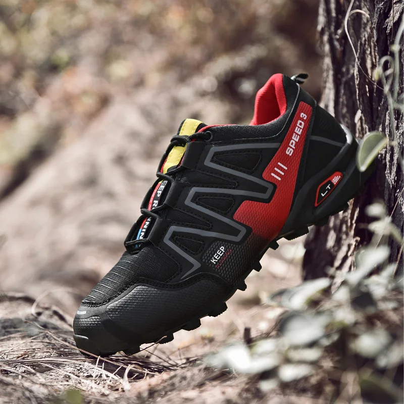 

Men Trail Trekking Shoes Luxury Designer Sneakers Men Outdoor Lightweight Hiking Sport Shoes 2021 Walking Sneakers Breathable