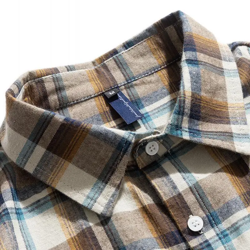 

Men Asian Style Branded Clothing 2021 Harajuku Fashion Trend Plaid Buttoned Shirts For Baseball Men Long Cotton Shirt Cardigan