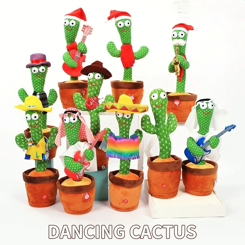 

Talking Singing Dancing Cactus Twisting Cute Plush Cactus Twisting Music 32cm Children's Toy Home Decoration with Light