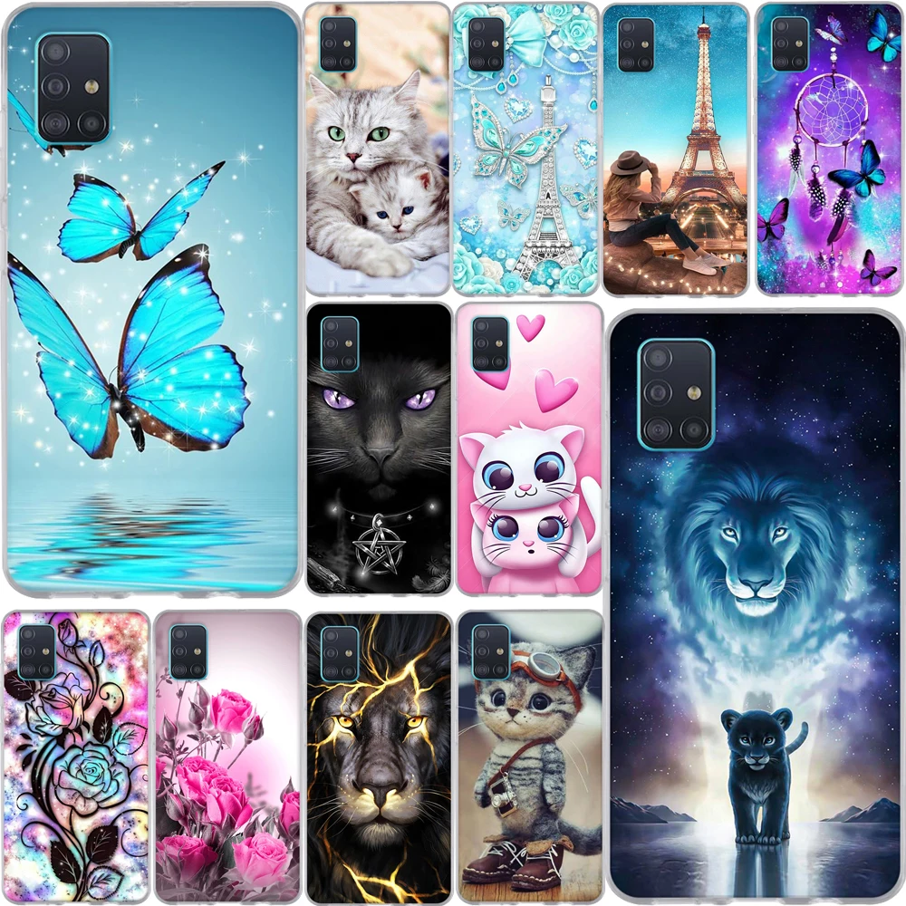 Силиконовый чехол 6 5 дюйма для Samsung Galaxy A51 новая модная мягкая задняя крышка из ТПУ