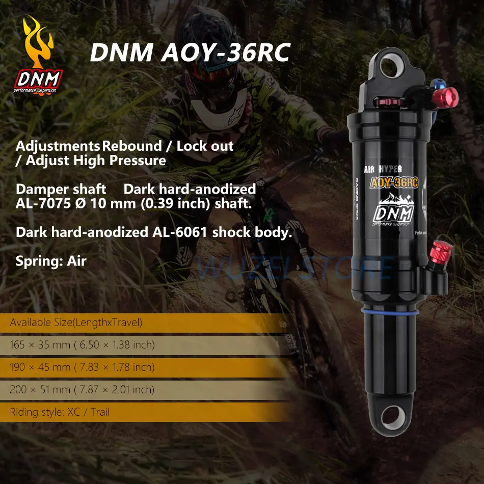 DNM/AOY-36RC MTB Велоспорт велосипед катушки Задний амортизатор 165/190/200 мм горный велосипед воздуха задний амортизатор с блокировкой