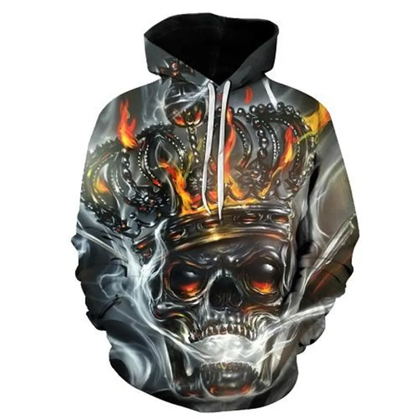 

KISSQIQI Men Hoodie 3D Printed Men Long Sleeve Hoodie Funny Fashion Skull Creative Hoodie maximum Size 5XL