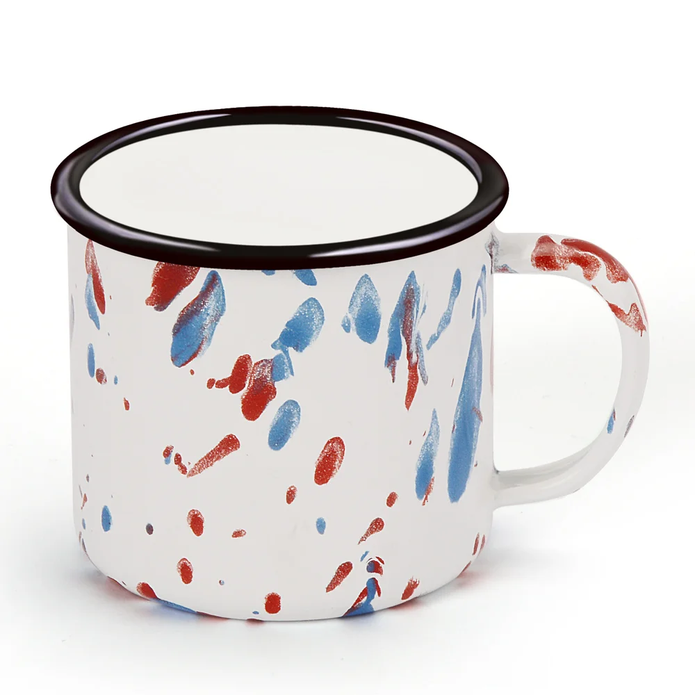 370 мл Классическая Ретро кружка из толстой нержавеющей стали с цветным покрытием