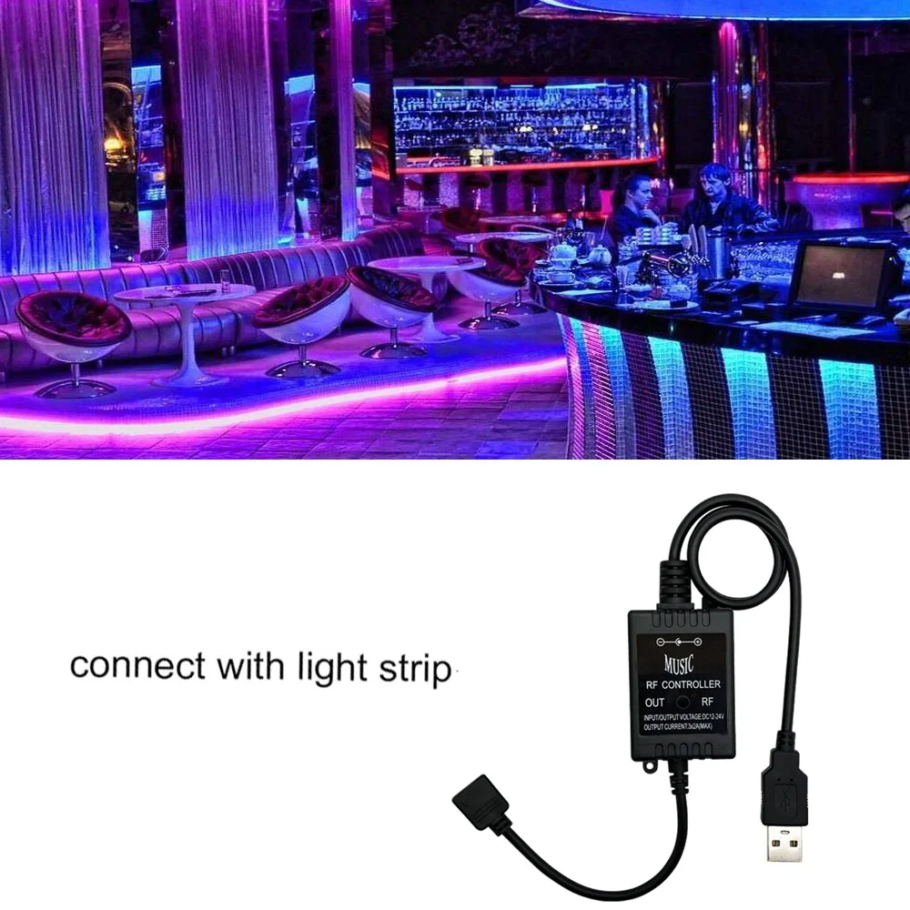 20 ключей USB светодиодный RGB контроллер DC 5V РЧ музыкальная резонаторная Сенсор