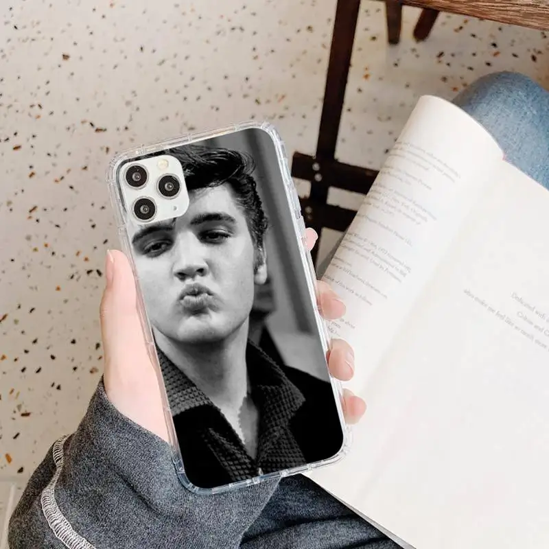 

American rock singer Elvis Presley Phone Case Transparent soft For iphone 5 5s 5c se 6 6s 7 8 11 12 plus mini x xs xr pro max