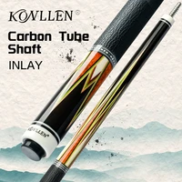 konllen billiards cue low deflection pool cue stick real wood inlay containing carbon tube technology shaft leather handle cue