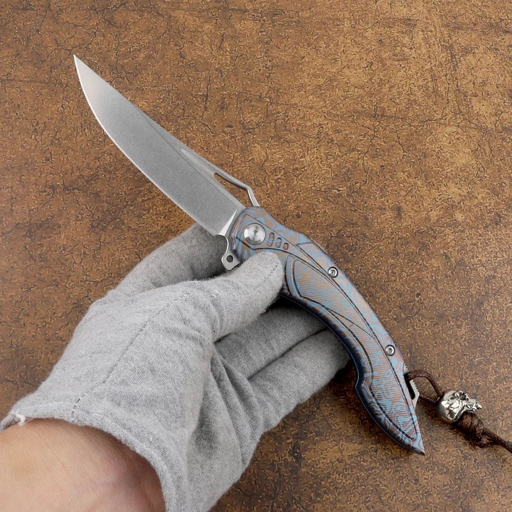 Лезвие NINE THORN M390 рукоятка из титанового сплава тактический острый нож для походов