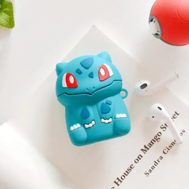 Bulbasaur Ring Chain Soft Silicone Case Cover For AirPods