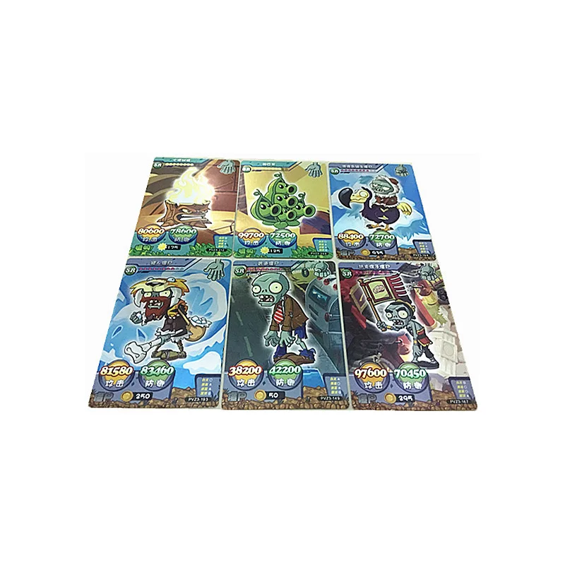 

Plant Zombies Shining Cards Flash Board Card VS Table Cards AR Game Collections Toys for Children