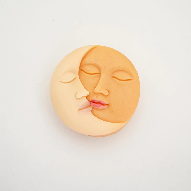 

Soap Silicone Mold Sun and Moon Face Shape Candle Mould Handmade Fondant Cake Decoration Tools