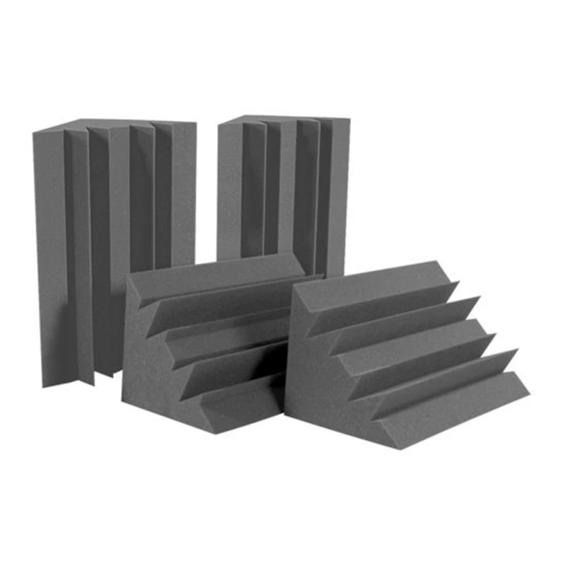 Черная басовая губка для угловых стен Звукопоглощающая студийная 12 шт.|Хлопковая