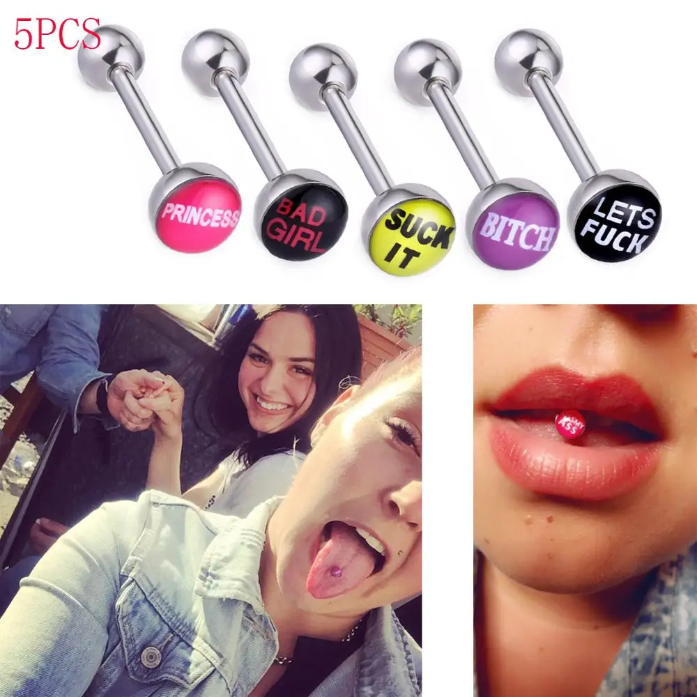 5 шт. новый модный ночной пирсинг для языка из нержавеющей стали|Украшения тела| |