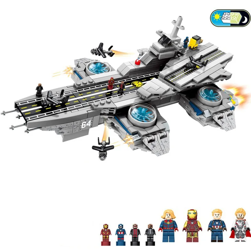 Строительные блоки SuperHero авианосец SWAT серии совместимы со всеми брендами