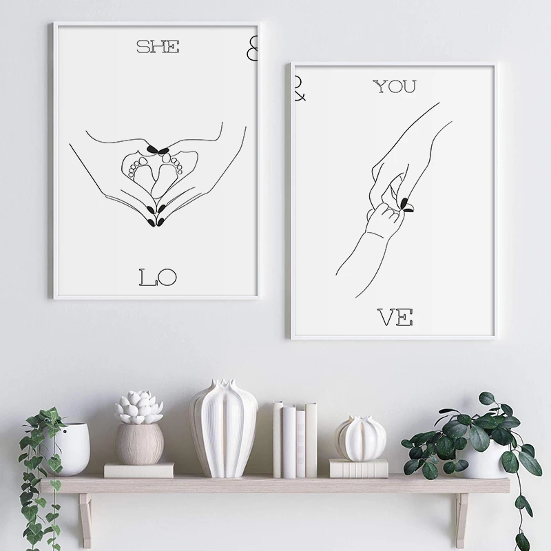 Минималистичная линия рисования картина домашний Декор современный холст