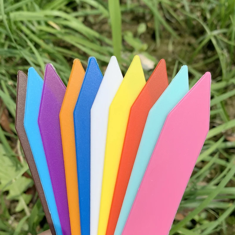 

100pcs Garden Plant Labels PVC Plant Tags Nursery Markers Flower Pots Seedling Labels Tray Mark Tools Pot Waterproof Mix Colors