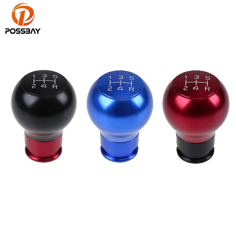 Алюминиевая 5-скоростная круглая ручка переключения передач POSSBAY в форме шара для
