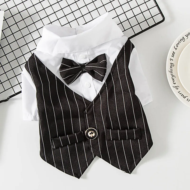 Одежда для хот-догов костюм с галстуком-бабочкой пальто собак удобный смокинг