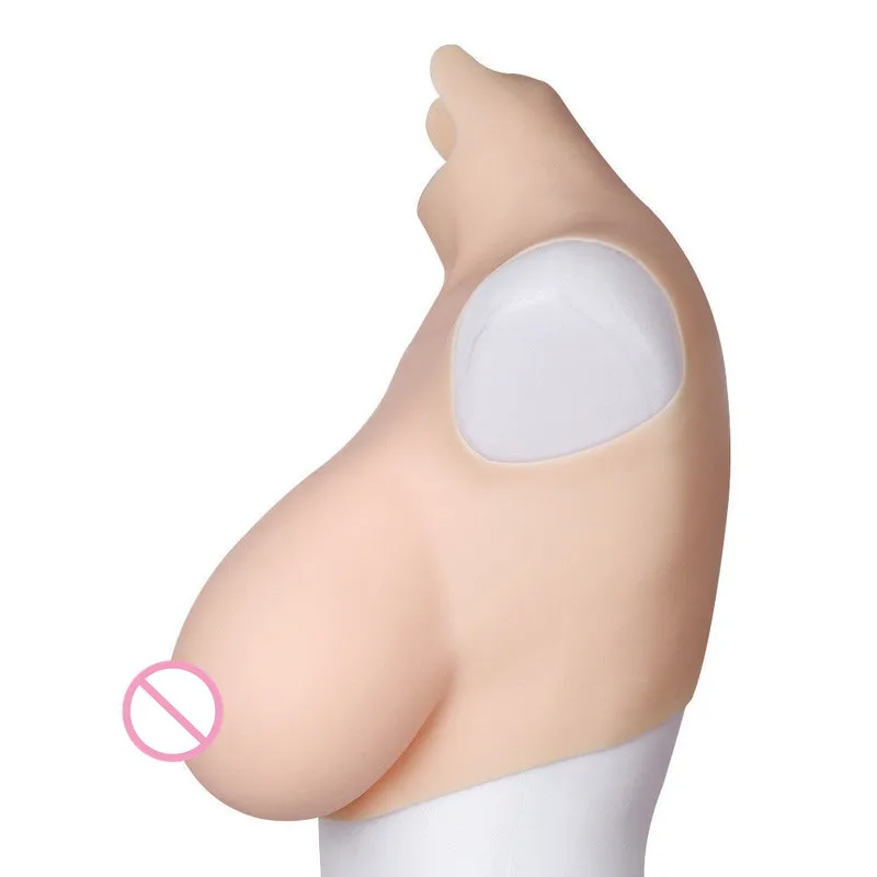 3700g Full Silicone Breast Forms Soft Plump HH Cup Crossdresser Large Fake Boobs Black Bra Lingerie Transgender Mastectomy Bra
