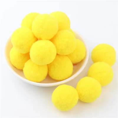05 yellow Мягкие помпоны, пушистые Помпоны, плюшевые помпоны для рукоделия, помпон, мини Помпон 8 мм до 30 мм, рождественские украшения для детских игрушек, 2000 шт - Цвет: 05 yellow