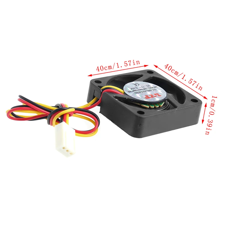 

DC 12V 0.10A 3-Pin 40x40x10mm PC Computer CPU System Brushless Cooling Fan 4010