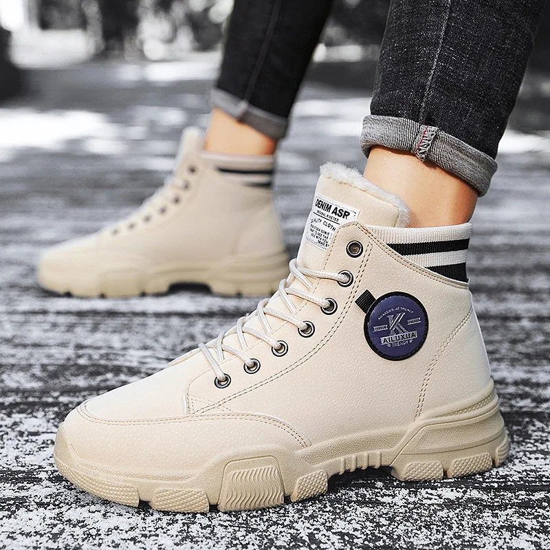 

Men's Lace-up Leather Casual Boots Lace-up Sneakers 39-44 Size 2021 Spring and Autumn British Fashion Martin Boots Mens Shoes