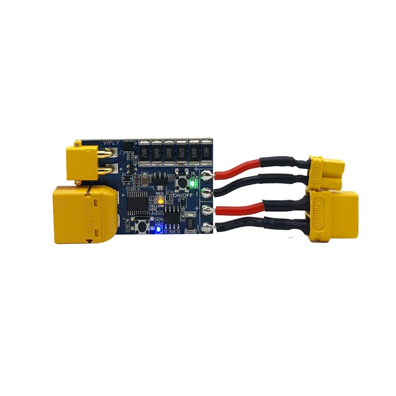 VIFLY-Interruptor de bot&oacute;n de encendido para evitar cortocircuitos, dispositivo electr&oacute;nico para evitar sobrecorriente, 2-6S, XT30, TX60-1