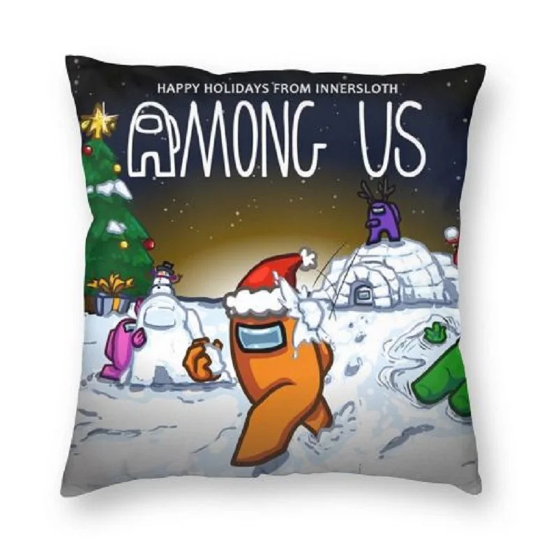 Наволочки квадратной формы с рисунком среди нас декоративный чехол для спальни