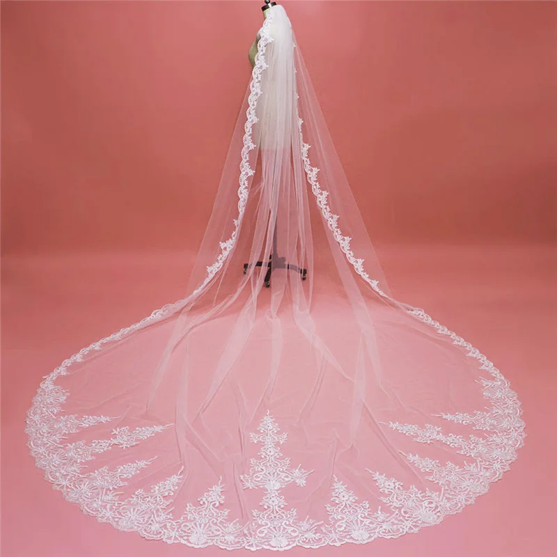Фата свадебная длинная 4 метра с гребнем | Свадьбы и торжества