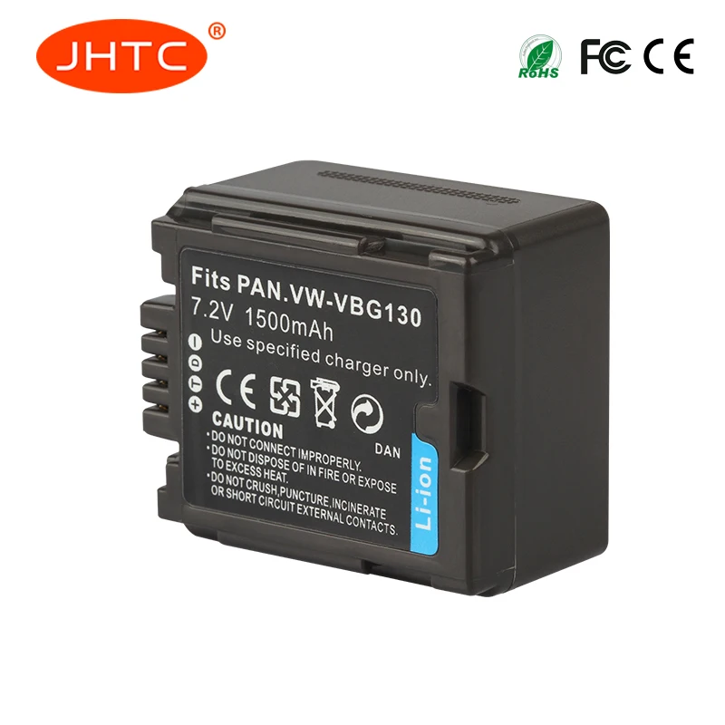 VW VBG130 Камера Батарея 1500 мА-ч для цифрового фотоаппарата Panasonic VW-VBG130 VW-VBG070 VW-VBG260 SDR-H20 SDR-H28 SDR-H258 HDC-SD1 мА/ч. аккумулятор