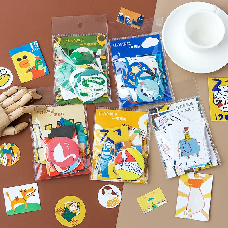 60 звёзд винтажные милые маленькие Мультяшные наклейки сделай сам скрапбукинг