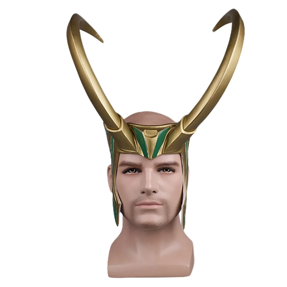 Película Thor 3 Ragnarok Loki Laufeyson PVC Cosplay disfraces máscara casco Loki