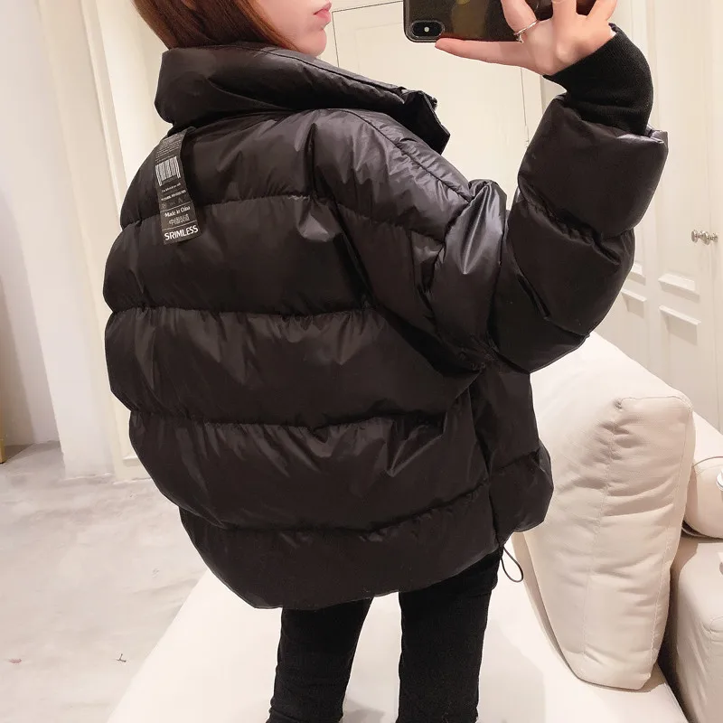 

Pink Down Padded Jacket Women's Short 2020 Winter New Style Korean Loose Cotton Coat All-match Student Padded Jacket