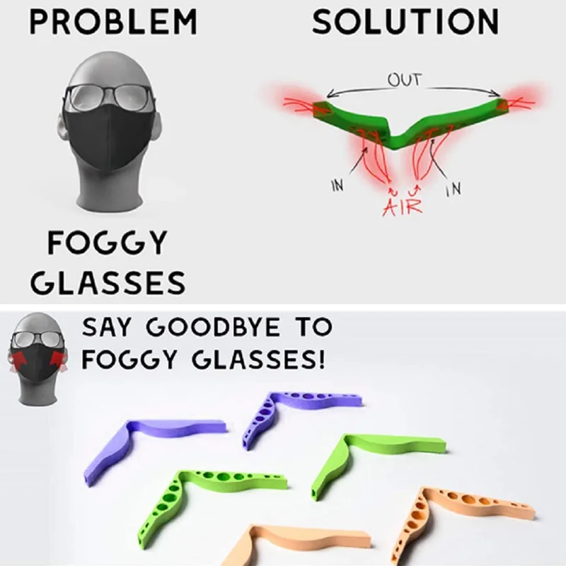 

Reusable Anti-fogging Silicone Nose Bridge Support Adjustable Mouth Mask Holder Bracket Outdoor Cycling Breathing Accessories