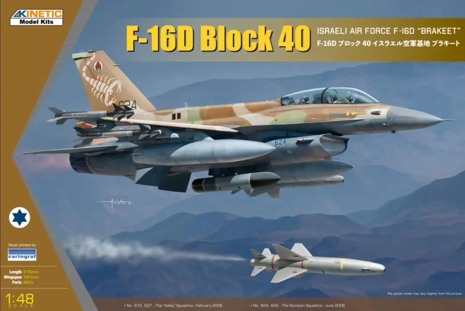 

KINETIC K48130 1/48 Scale F-16D Block 40 model kit