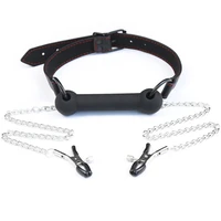mouth gag nipple clamps leather harness bdsm bondage adult games fetish slave restraints couples erotic sex toys for women