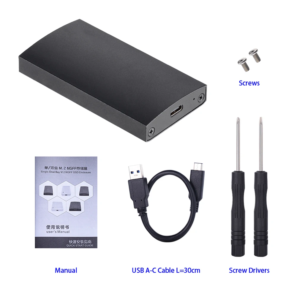 Чехол для жесткого диска Uneatop M-SATA USB3.1 USB3.0 SSD Внешний корпус адаптера | Компьютеры и