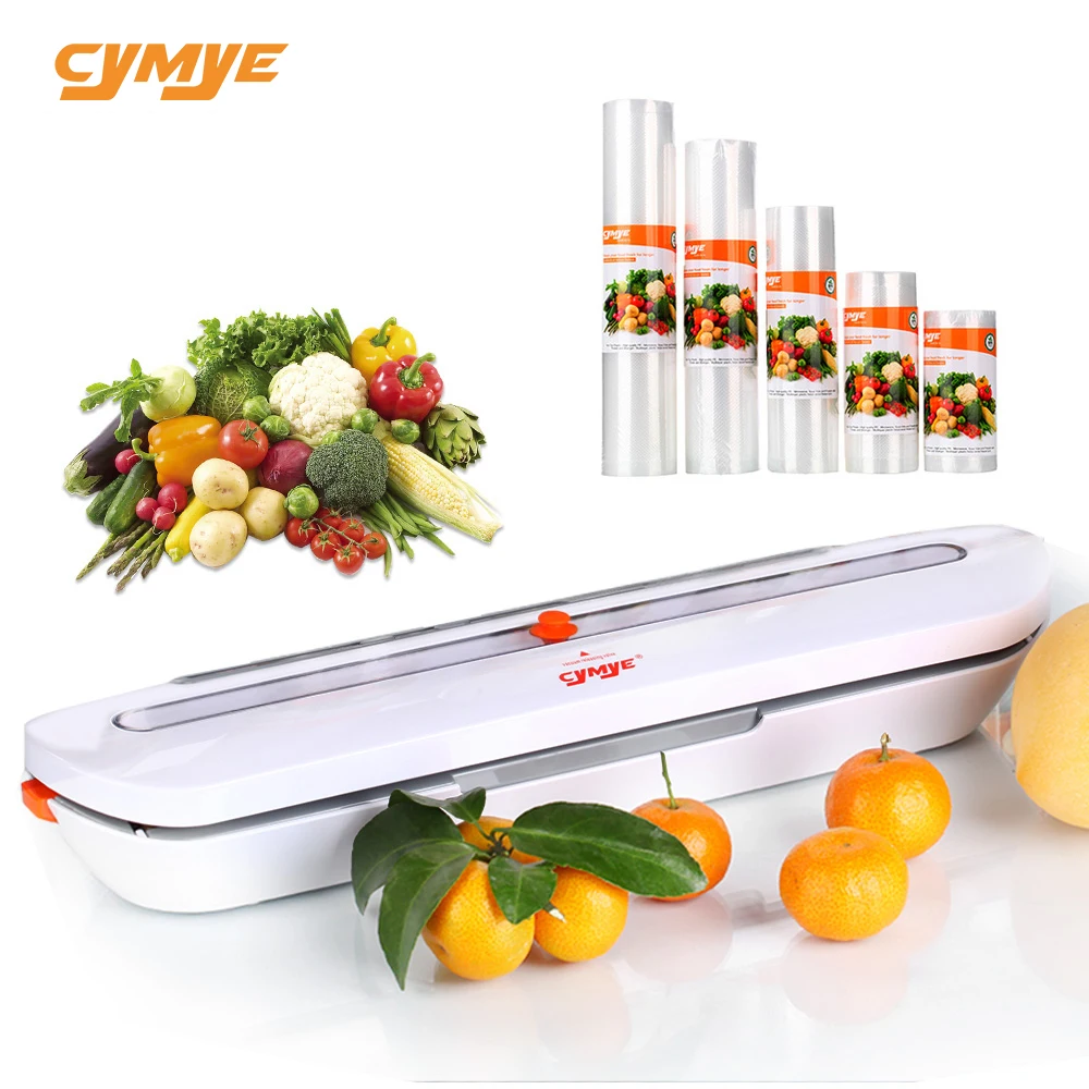 CYMYE Еда Вакуумный упаковщик QH02 220 в том числе 10 шт. вакуумный мешок можно