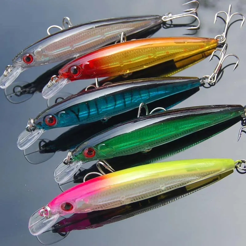 Sea Fishing Minnow Artificial Lure 110mm/14g Hard Bait Saltwater Jerkbait ABS Lures Trailers 6# Hook Fish Baits Pesca Tackles