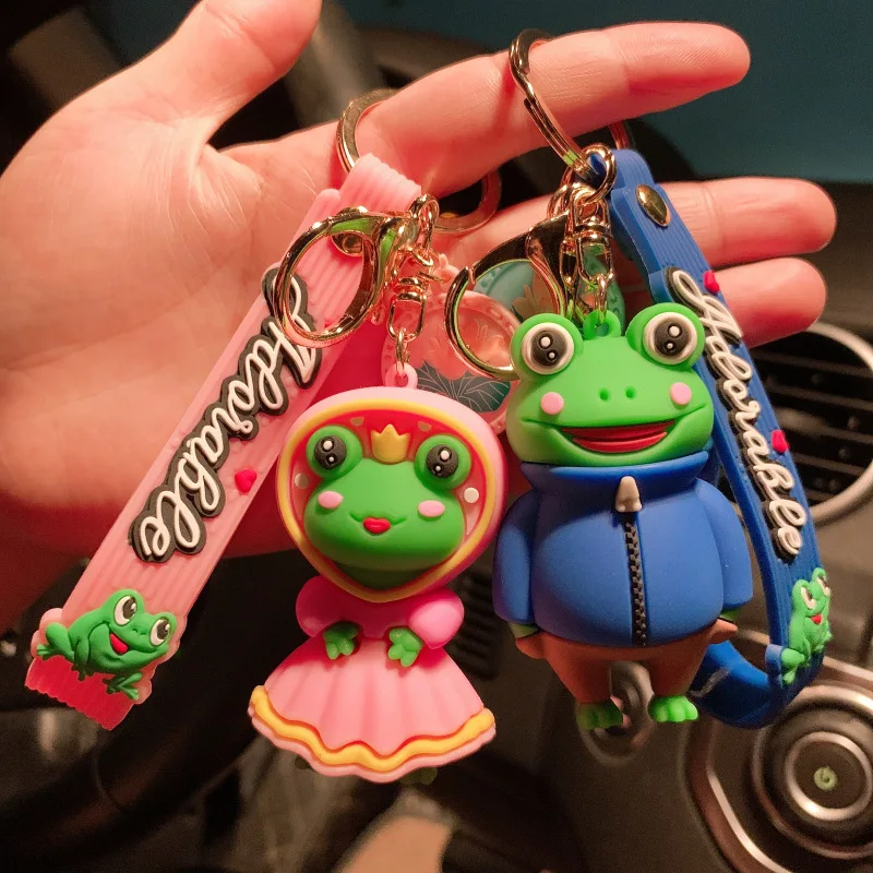Новые модные мультяшные свадебные брелоки лягушка принц креативные силиконовые