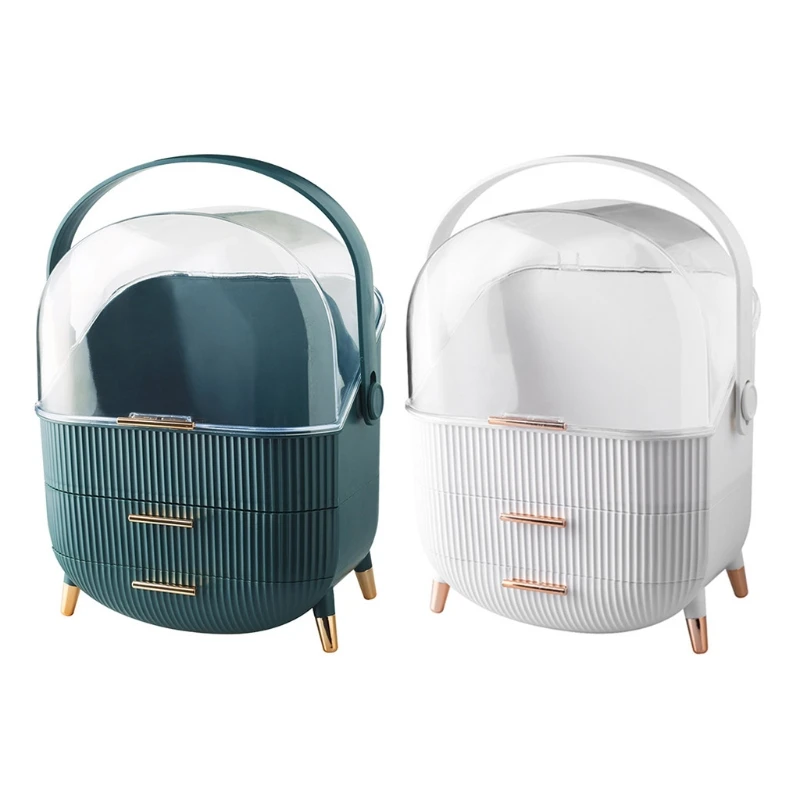 Органайзер для косметики коробка хранения держатель с пылезащитной крышкой