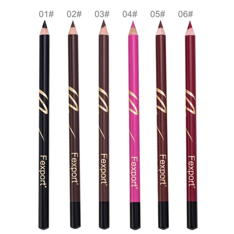 12 Color Easy-To-Wear Makeup Lips Lip Liner Pencil Cosmetic Eyeliner Lip liners