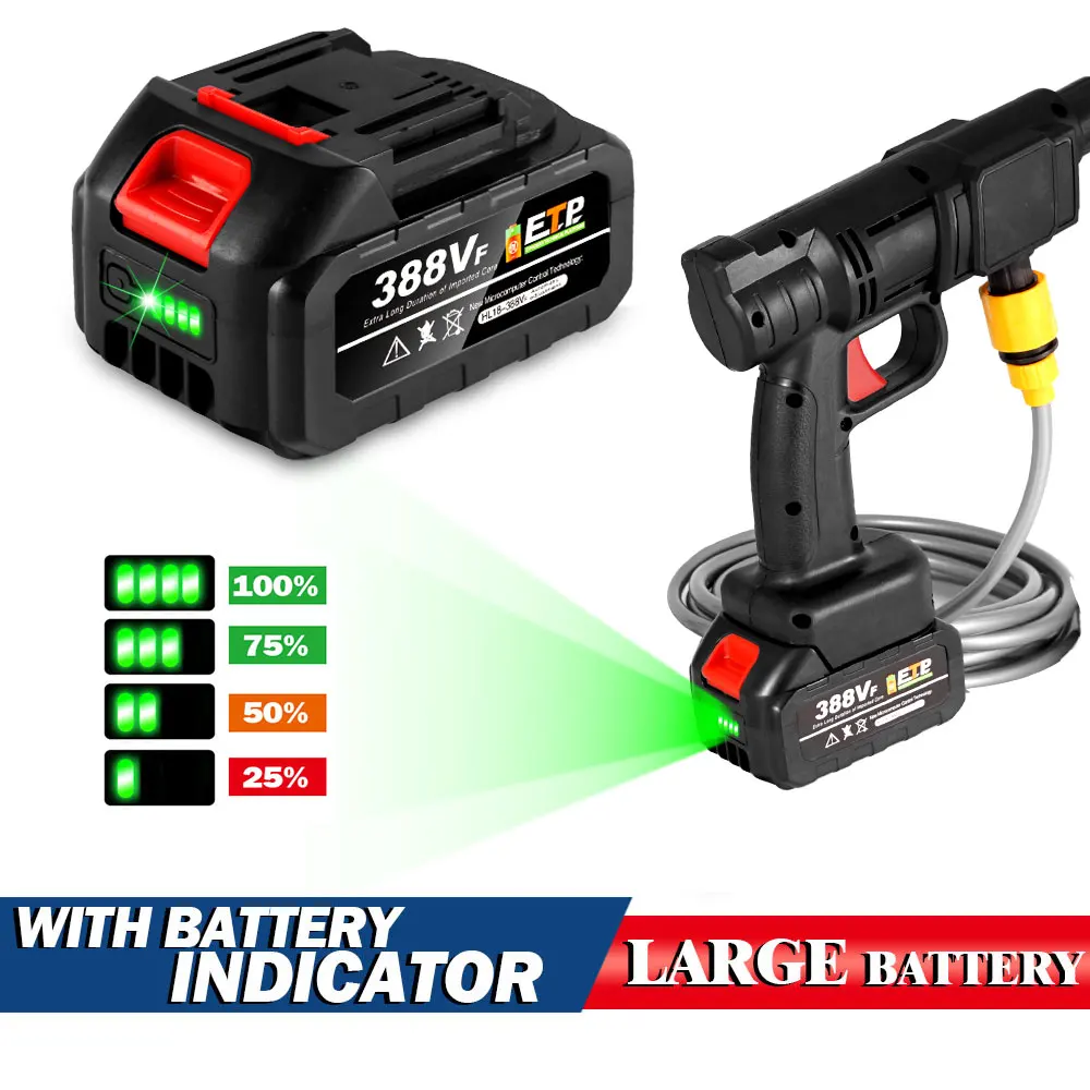 Pаспродажа Новейшая 30BAR беспроводная автомобильная мойка высокого давления, мойка для автомобиля, водяной пистолет, портативная мойка высокого давлен...