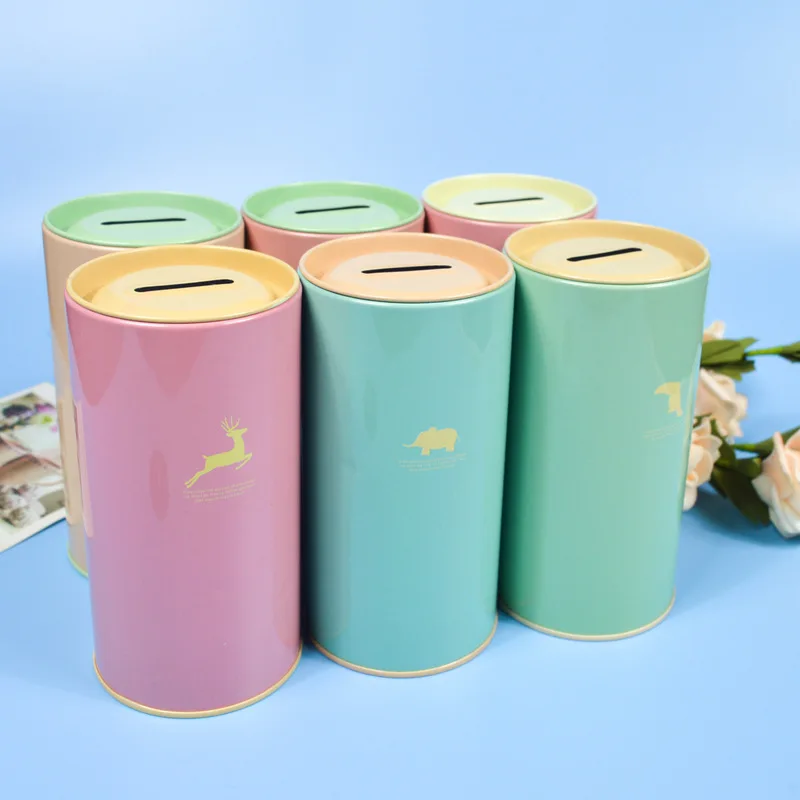 Metal Piggy Bank Animal Candy Color Piggy Bank Cute Sundries Cans Storage Cans Gift Cans Home Decor Money Box Kids Gift